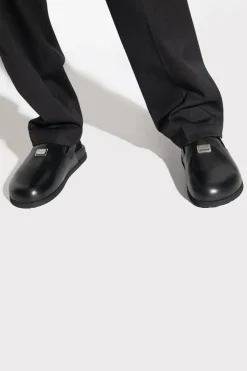 Dolce & Gabbana CZARNY Skórzane buty z logo