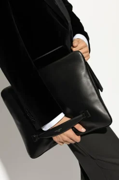 Dolce & Gabbana CZARNY Skórzana aktówka