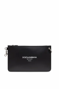 Dolce & Gabbana CZARNY Skórzana torba na ramię