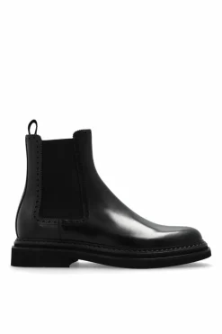 Dolce & Gabbana CZARNY Skórzane sztyblety