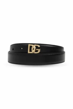 Dolce & Gabbana CZARNY Skórzany pasek