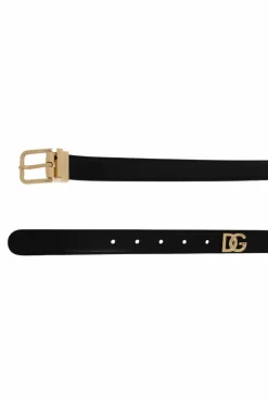 Dolce & Gabbana CZARNY Skórzany pasek
