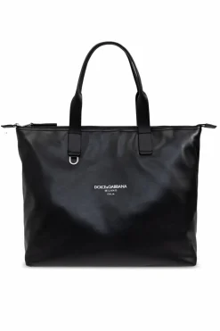 Dolce & Gabbana CZARNY Skórzana torba typu `shopper`