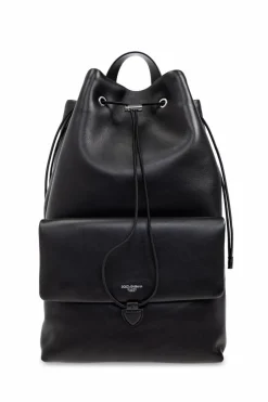 Dolce & Gabbana CZARNY Skórzany plecak
