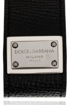 Dolce & Gabbana CZARNY Skórzany brelok