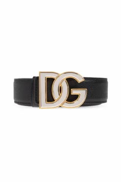 Dolce & Gabbana CZARNY Skórzany pasek
