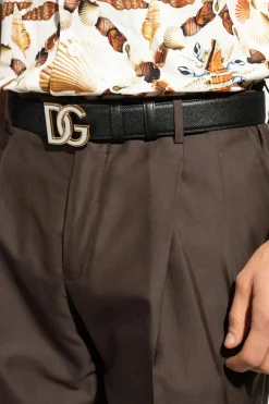 Dolce & Gabbana CZARNY Skórzany pasek