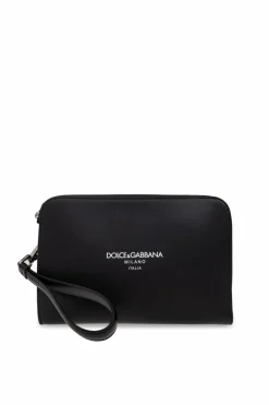 Dolce & Gabbana CZARNY Skórzana torba do ręki