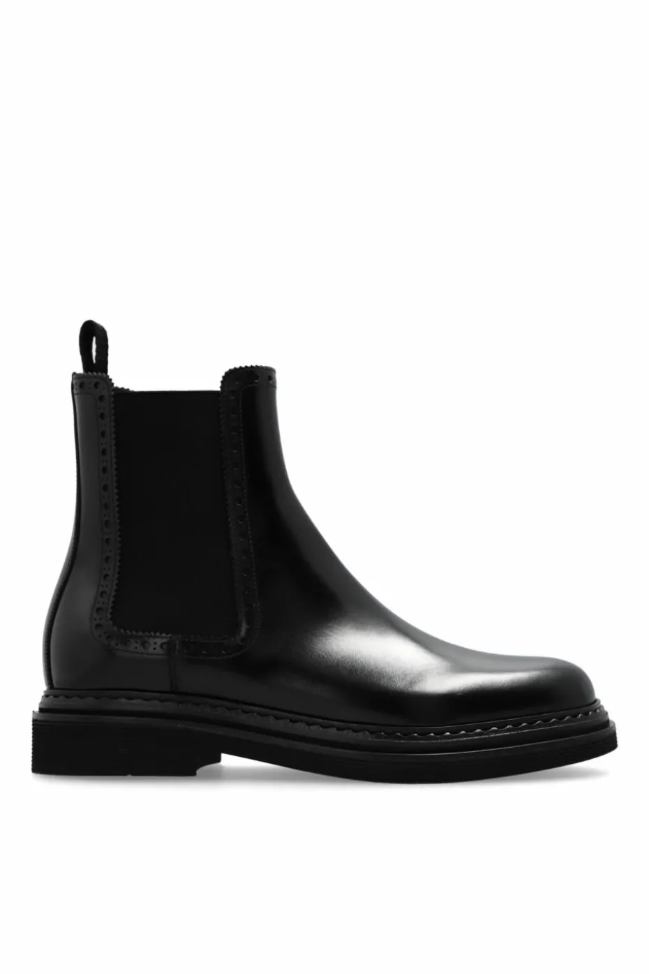 Dolce & Gabbana CZARNY Skórzane sztyblety