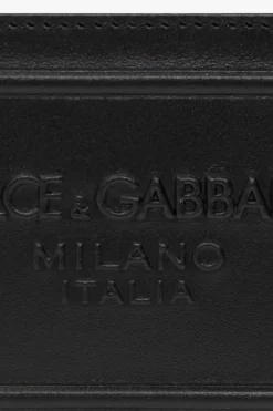 Dolce & Gabbana CZARNY Skórzane etui na karty