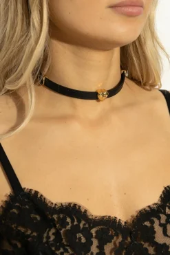 Dolce & Gabbana CZARNY Skórzana bransoletka
