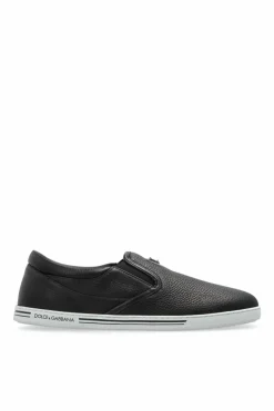Dolce & Gabbana CZARNY Skórzane buty sportowe