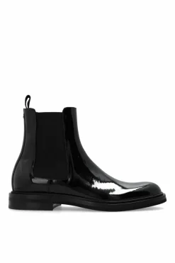 Dolce & Gabbana CZARNY Skórzane buty za kostkę