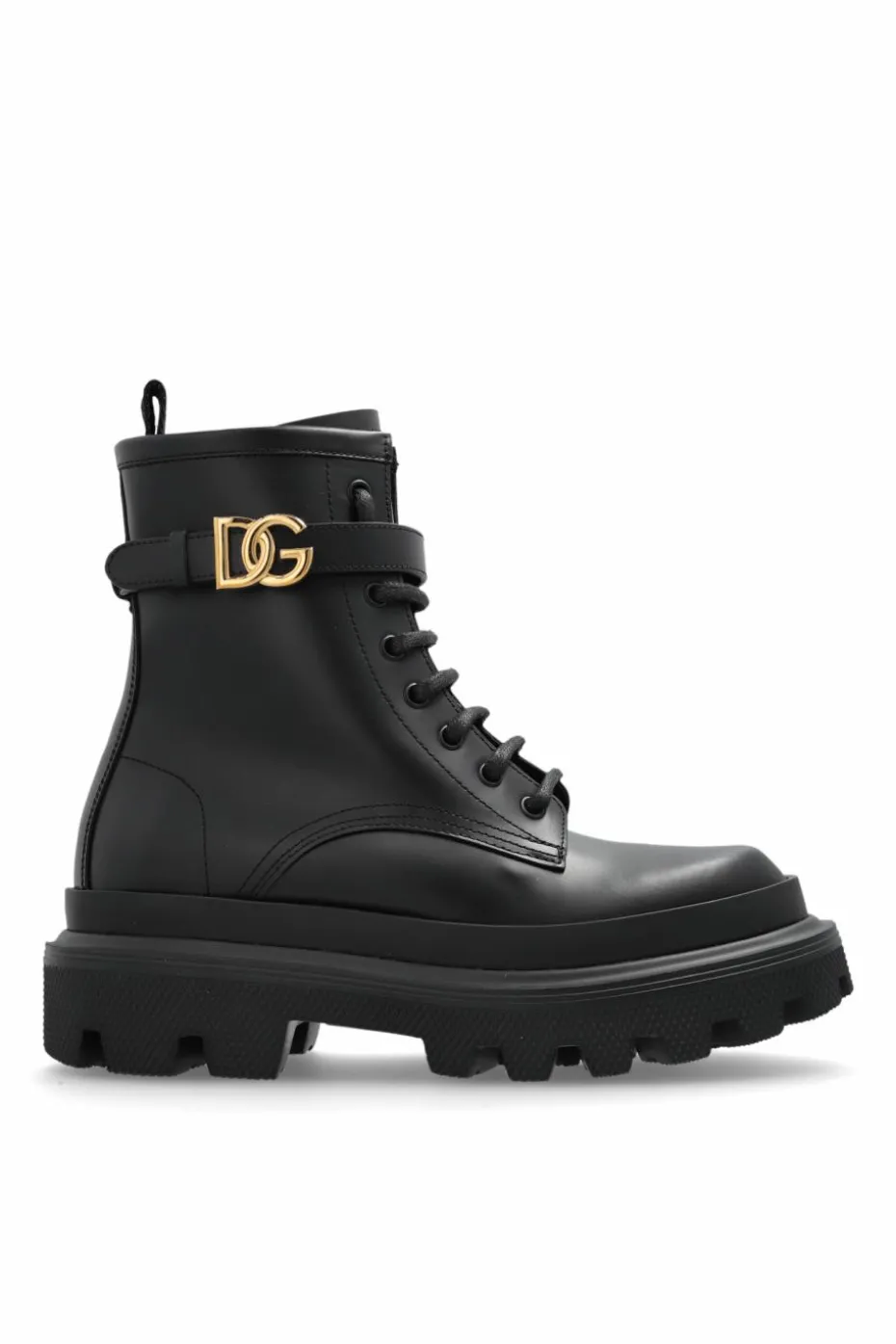 Dolce & Gabbana CZARNY Skórzane botki
