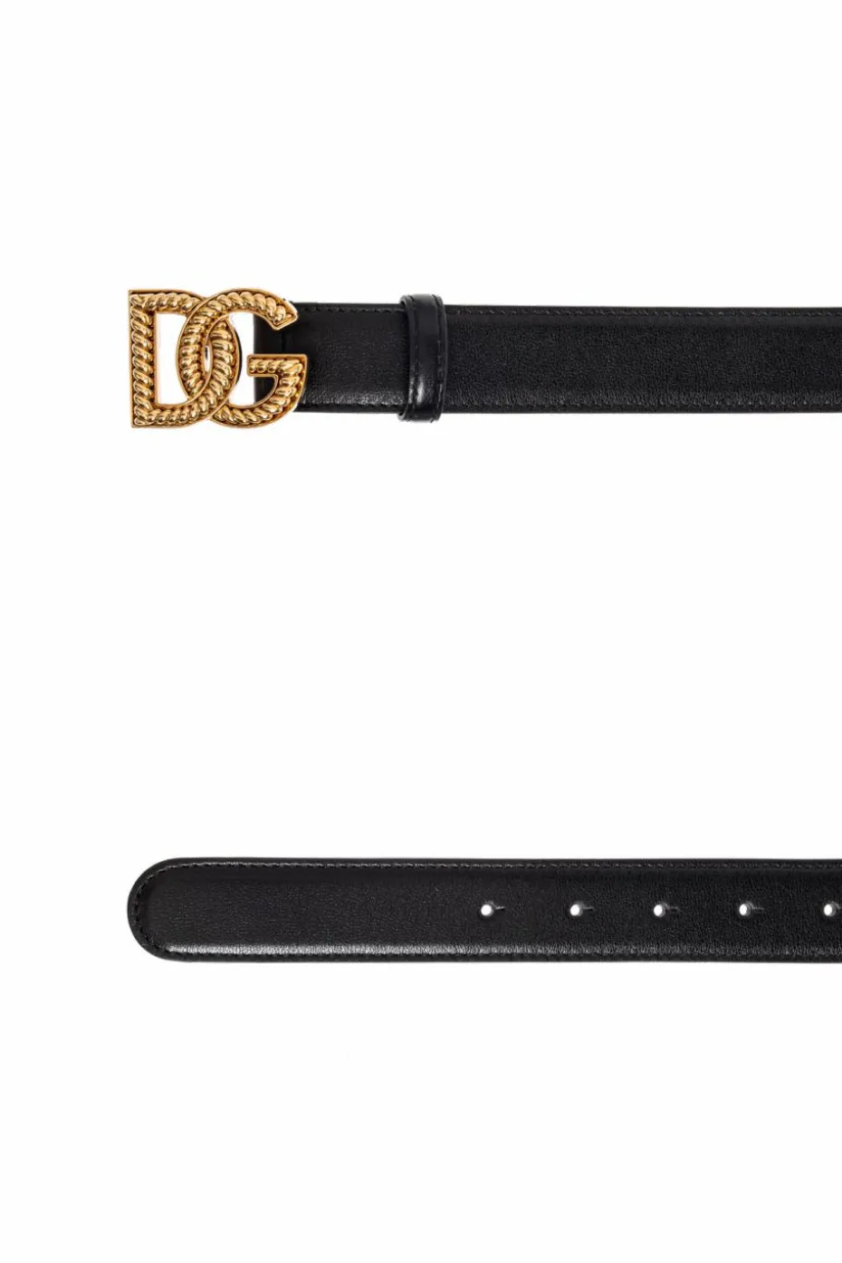 Dolce & Gabbana CZARNY Skórzany pas