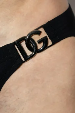 Dolce & Gabbana CZARNY Slipy kąpielowe