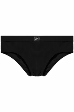 Dolce & Gabbana CZARNY Slipy kąpielowe