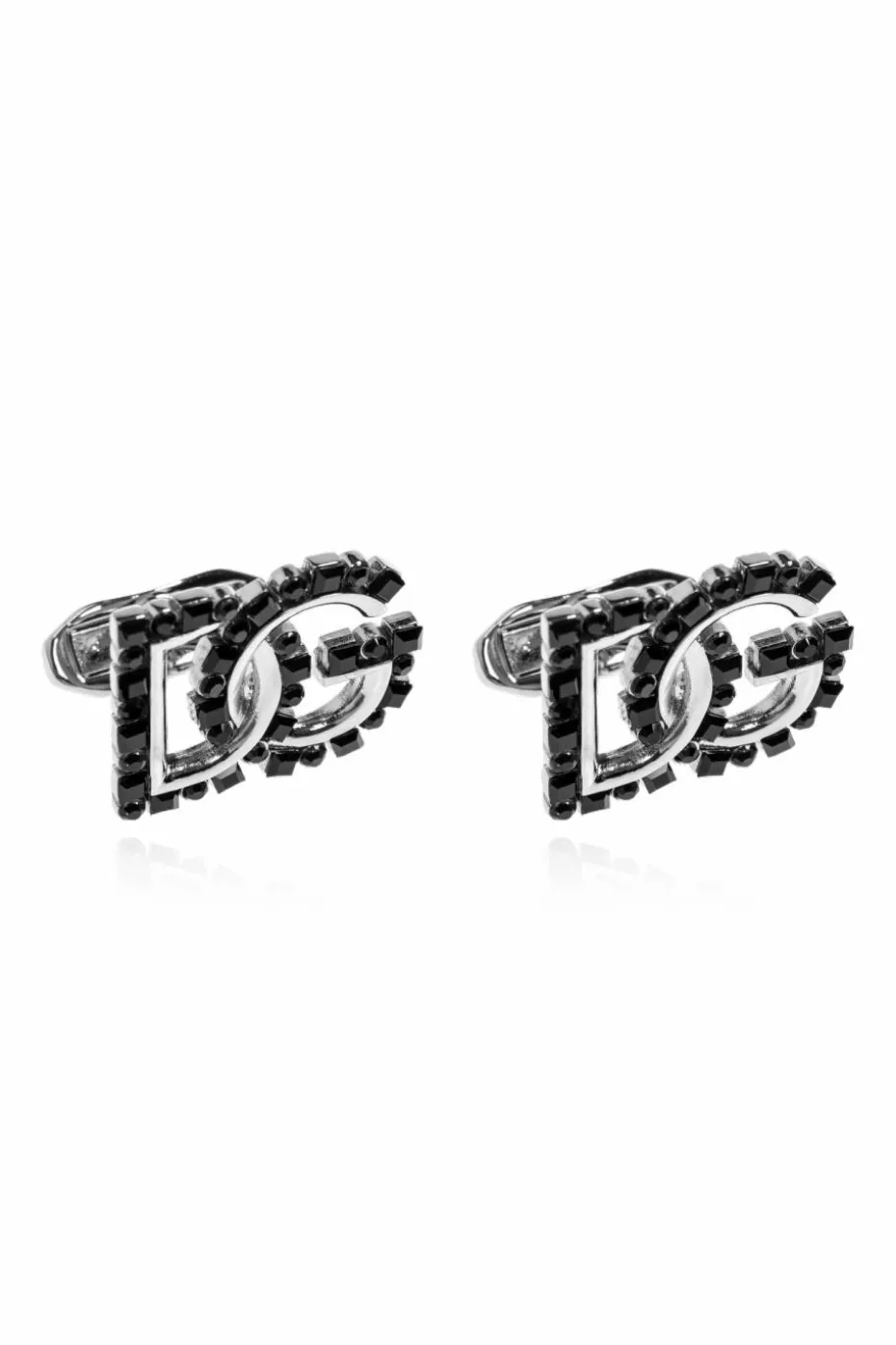 Dolce & Gabbana CZARNY Spinki do mankietów w kształcie logo