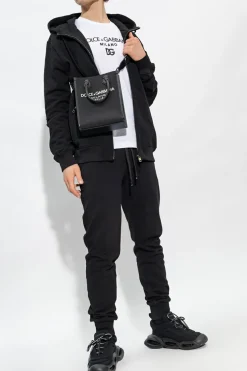 Dolce & Gabbana CZARNY Spodnie dresowe z logo