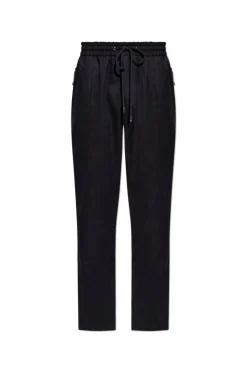 Dolce & Gabbana CZARNY Spodnie z przeszyciami