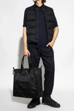 Dolce & Gabbana CZARNY Spodnie z przeszyciami