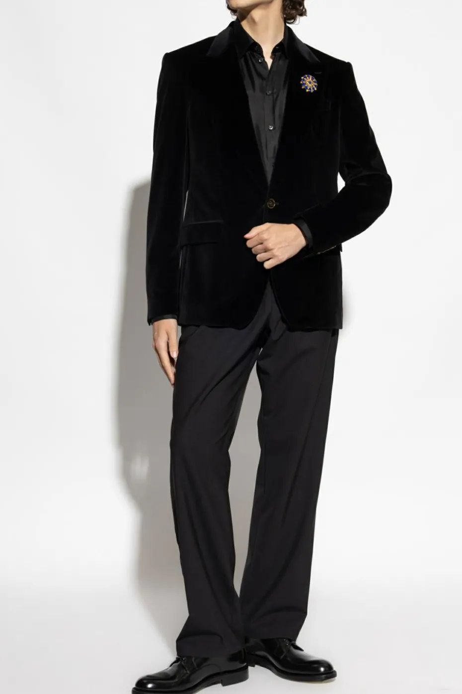 Dolce & Gabbana CZARNY Spodnie z lampasem
