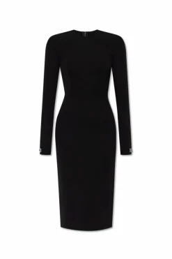 Dolce & Gabbana CZARNY Sukienka z długimi rękawami