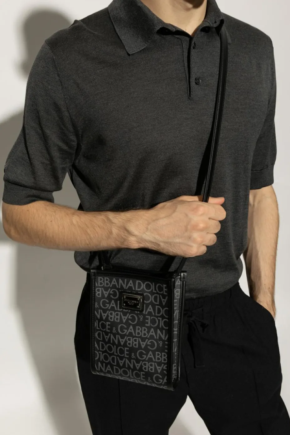 Dolce & Gabbana CZARNY Torba na ramię z logo