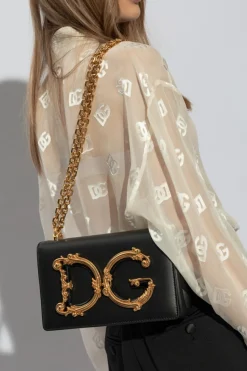 Dolce & Gabbana CZARNY Torba na ramię 'DG Girls'