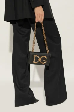 Dolce & Gabbana CZARNY Torba na ramię 'DG Girls'