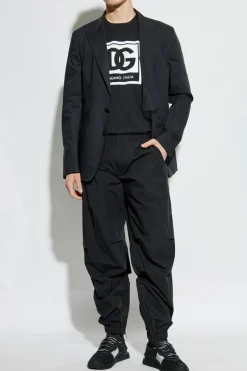Dolce & Gabbana CZARNY T-shirt z nadrukowanym logo