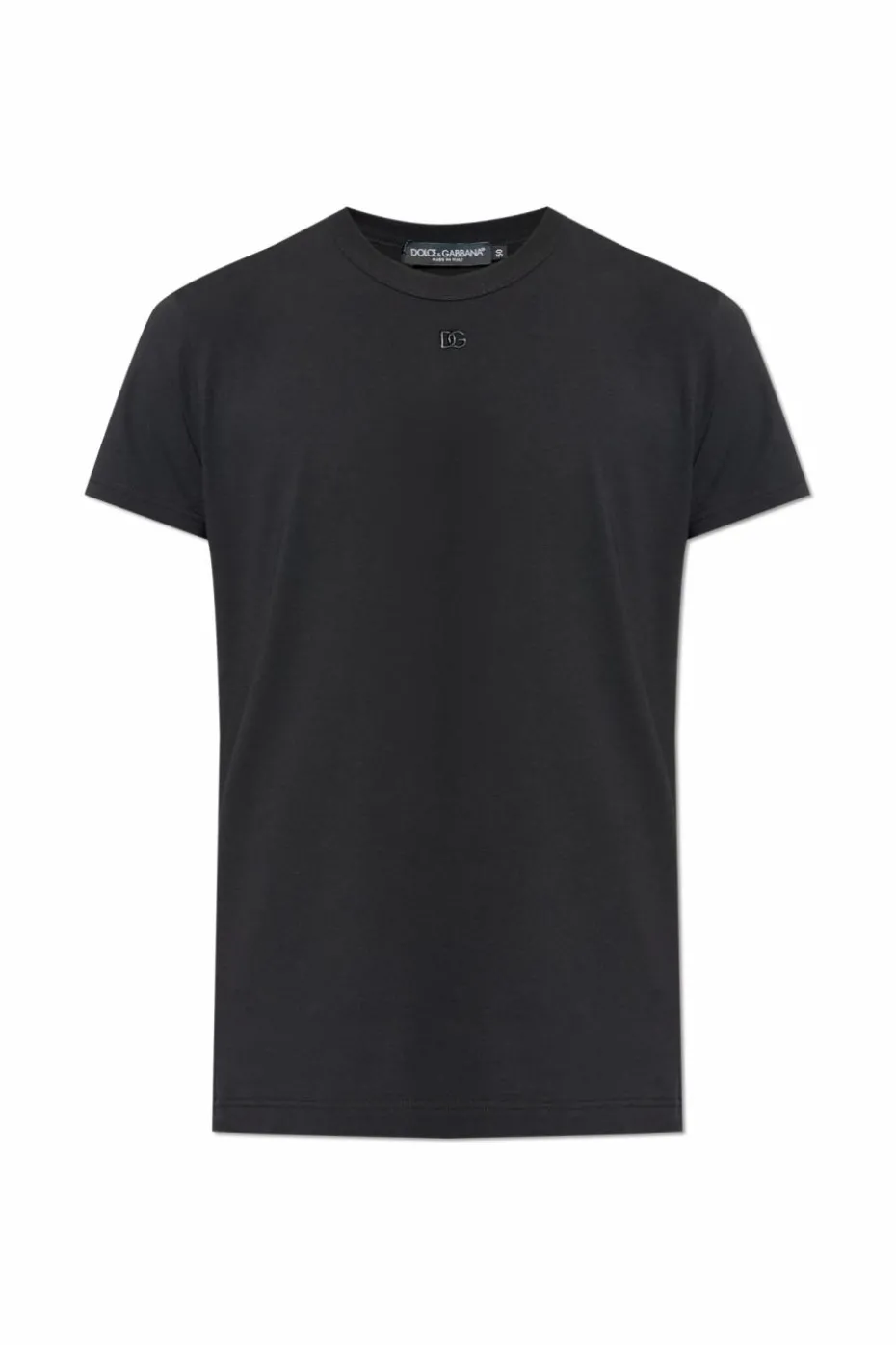 Dolce & Gabbana CZARNY T-shirt z wyszytym logo