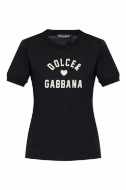 Dolce & Gabbana CZARNY T-shirt z logo