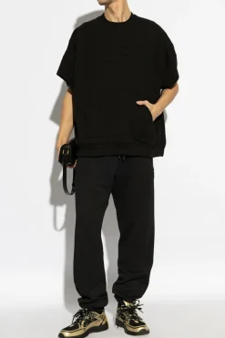 Dolce & Gabbana CZARNY T-shirt z kieszenią