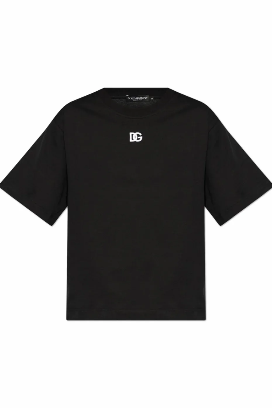 Dolce & Gabbana CZARNY T-shirt z wyszytym logo