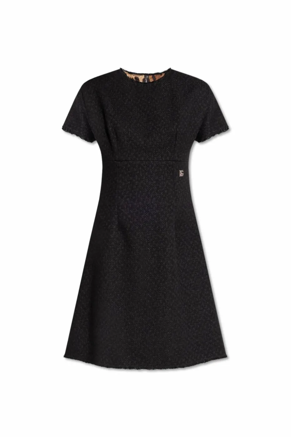 Dolce & Gabbana CZARNY Tweedowa sukienka