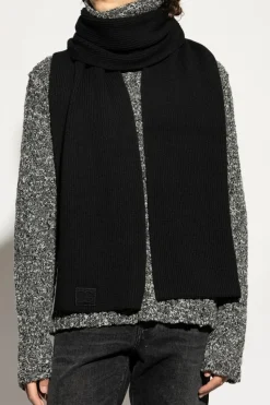 Dolce & Gabbana CZARNY Wełniany szal