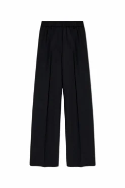 Dolce & Gabbana CZARNY Wełniane spodnie