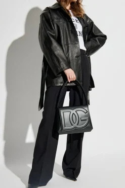 Dolce & Gabbana CZARNY Wełniane spodnie