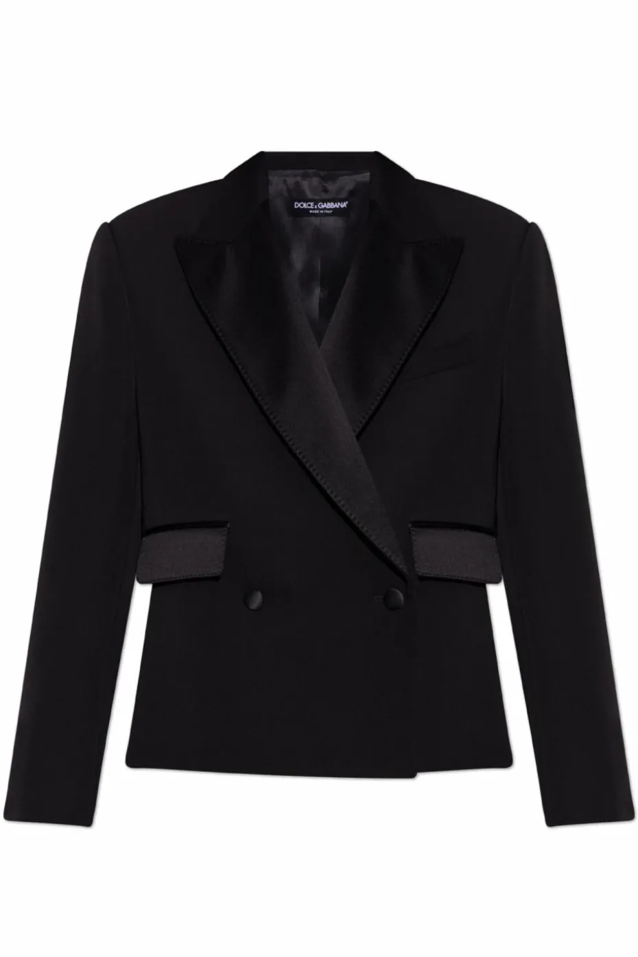Dolce & Gabbana CZARNY Wełniana marynarka