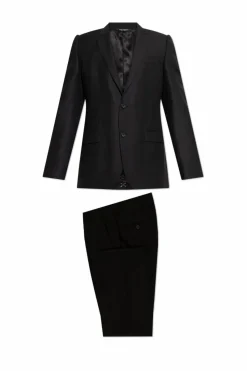 Dolce & Gabbana CZARNY Wełniany garnitur