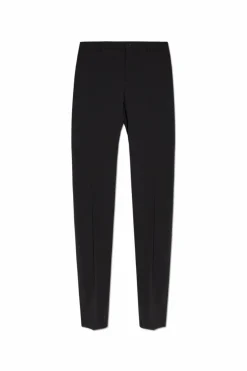 Dolce & Gabbana CZARNY Wełniane spodnie