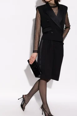 Dolce & Gabbana CZARNY Wełniana kamizelka