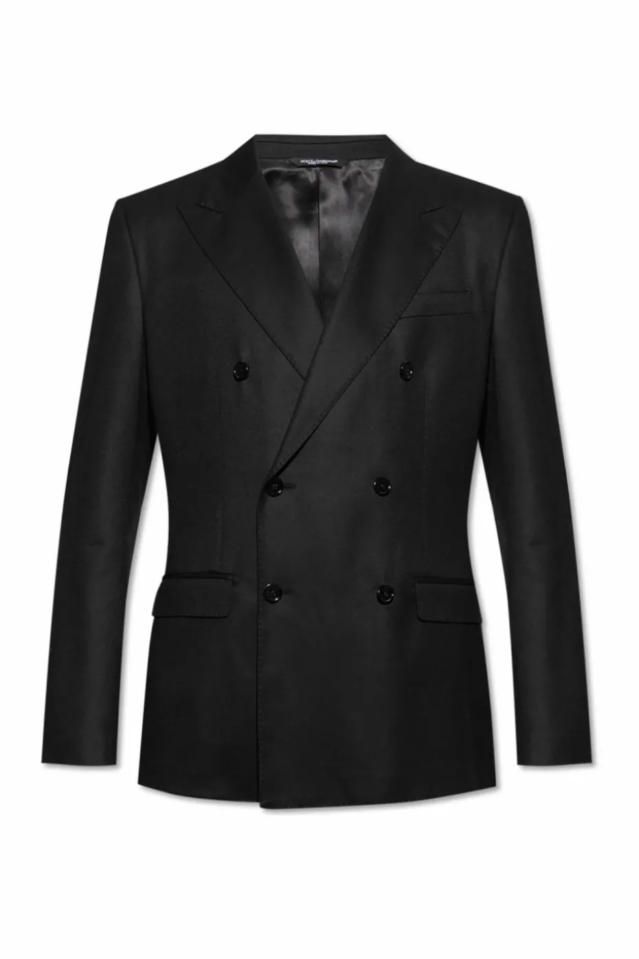 Dolce & Gabbana CZARNY Wełniana marynarka