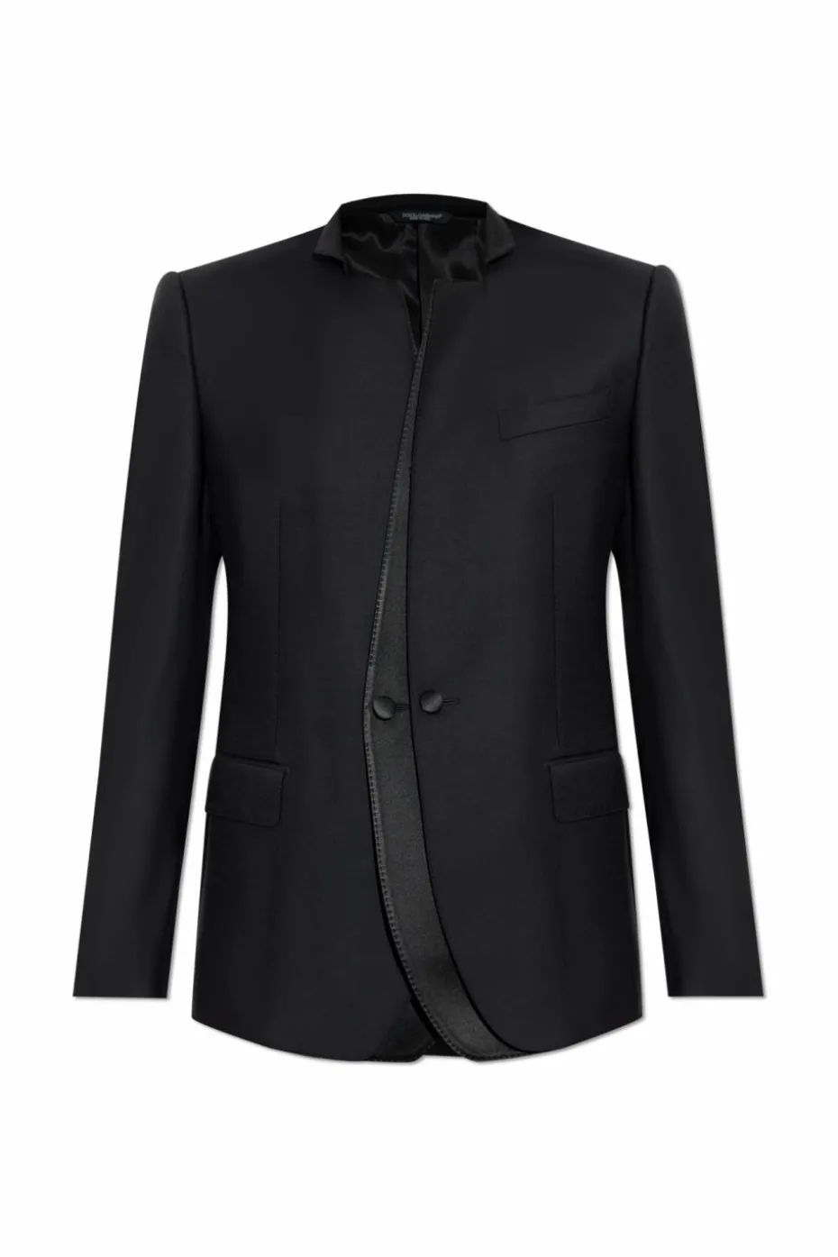Dolce & Gabbana CZARNY Wełniana marynarka