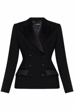 Dolce & Gabbana CZARNY Wełniana marynarka