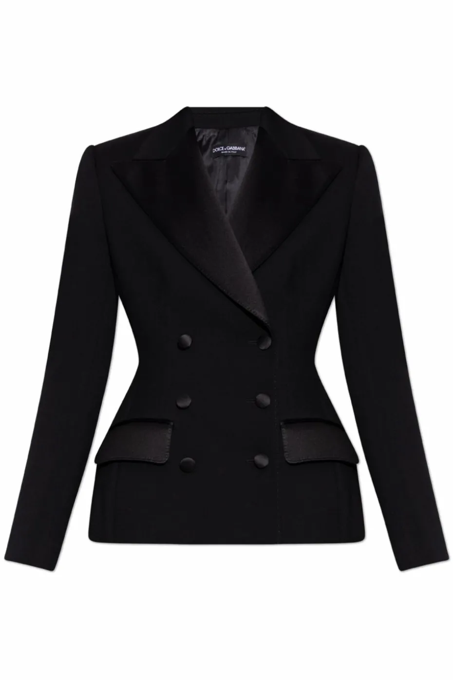 Dolce & Gabbana CZARNY Wełniana marynarka