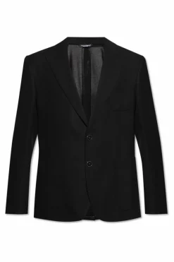 Dolce & Gabbana CZARNY Wełniana marynarka