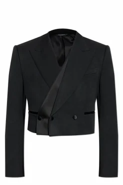 Dolce & Gabbana CZARNY Wełniana marynarka