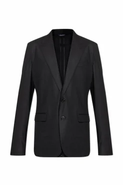 Dolce & Gabbana CZARNY Wełniana marynarka